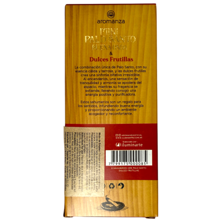 Incienso Mini Palo Santo Buena Onda amb Dulce Frutillas Aromanza Argentina - 8 Sahumerios 40min durada - Bona Energia