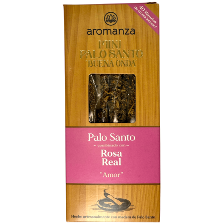 Mini Palo Santo Good Wave Incense with Royal Rose Aromanza Argentina - 8 Smokes Czas trwania 40min - Love
