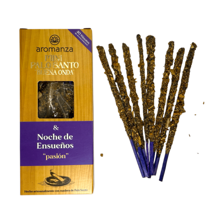 Mini Palo Santo Good Wave Incense Dreamy Nights Aromanza Argentina - 8 Smokes 40min duration - Passion