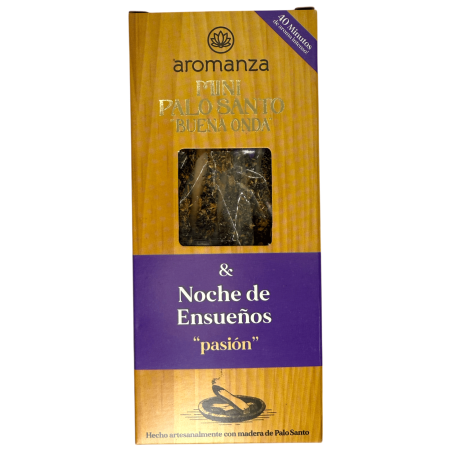 Mini Palo Santo Good Wave Incense Dreamy Nights Aromanza Argentina - 8 Smokes 40min duration - Passion