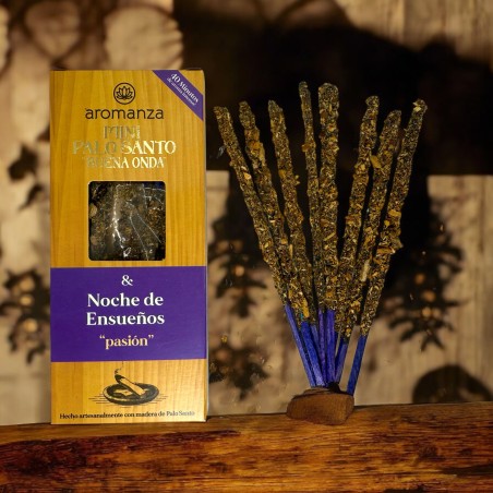 Mini Palo Santo Good Wave Incense Dreamy Nights Aromanza Argentina - 8 Smokes 40min duration - Passion