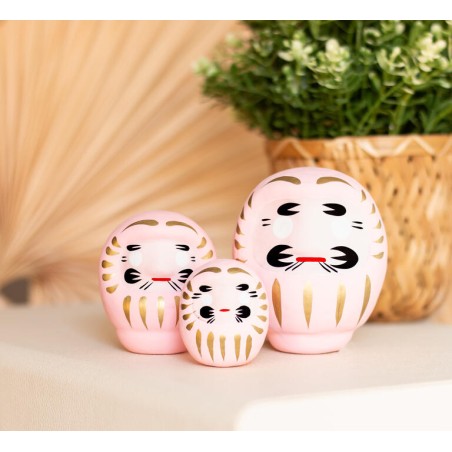 Daruma Rosa Pequeño Afecto - Tradicional Japón - Muñeco de los propósitos