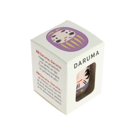 Daruma Violeta Pequeño Larga Vida - Tradicional Japón - Muñeco de los propósitos