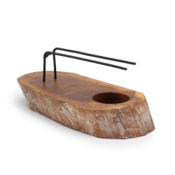 Palo Santo Arzător pe lemne din Gamel albit - 22x9,5cm - Lucrat manual în Indonezia