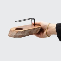 Palo Santo Arzător pe lemne din Gamel albit - 22x9,5cm - Lucrat manual în Indonezia
