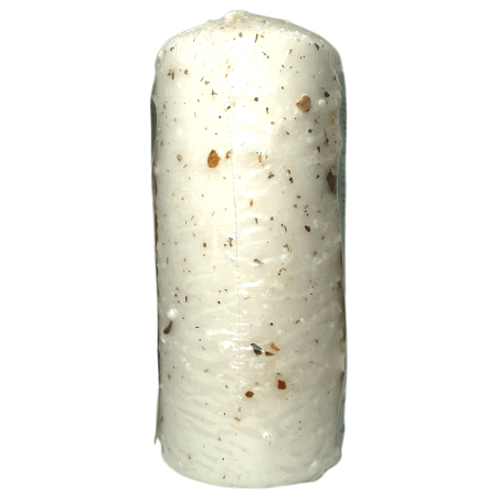 Ruwe kaars, grof zout en peper AUM geuren 12x4,8cm - 170gr. 16h. - Tegen het boze oog en elimineert negatieve energieën