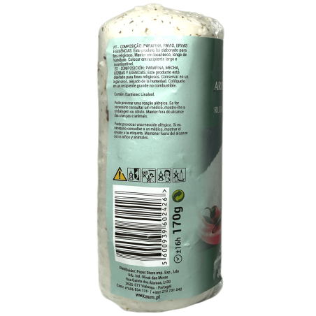 Rough Candle, Coarse Salt and Pepper AUM Fragrances 12x4.8cm - 170gr. 16h. - Against the Evil Eye and Eliminates Negative Energi