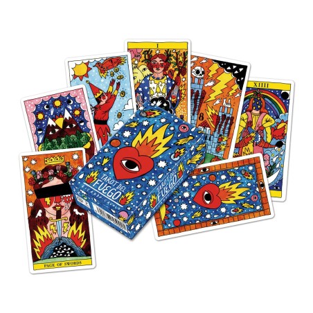 Tarot del Fuego Ricardo Cavolo - Fournier - 78 farbige Karten und Anleitungsheft