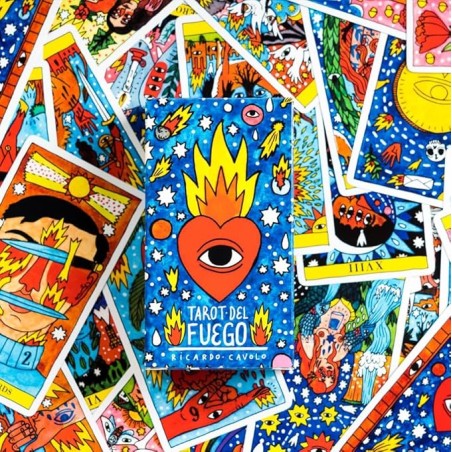 Tarot del Fuego Ricardo Cavolo - Fournier - 78 cartas coloridas e livreto de instruções