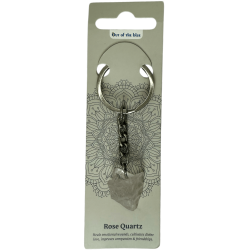 Raw Mineral Keychain Rose Quartz - Love, Peace, Harmony and Healing