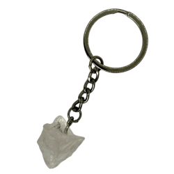 Ruwe minerale sleutelhanger rozenkwarts - liefde, vrede, harmonie en genezing