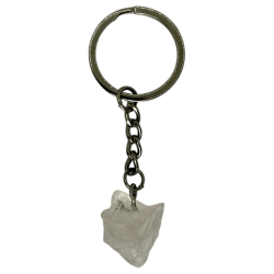 Ruwe minerale sleutelhanger rozenkwarts - liefde, vrede, harmonie en genezing