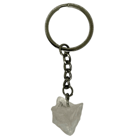 Llavero Mineral en bruto Cuarzo Rosa - Amor, Paz, Armonía y Sanación