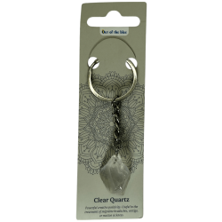 Raw Mineral Key Chain Quartz Rock - Concentration and Memory