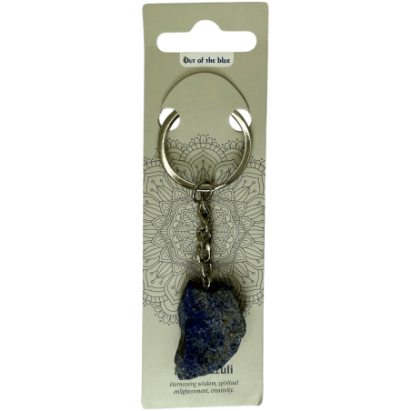 Porte-clés Minéral Brut Lapis Lazuli - Sagesse, Communication, Protection et Guérison