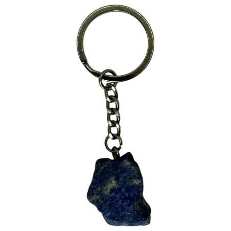 Ruwe Mineraal Sleutelhanger Lapis Lazuli - Wijsheid, Communicatie, Bescherming en Genezing
