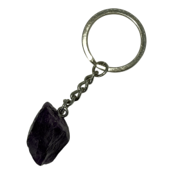 Ruwe Mineraal Amethist Sleutelhanger - Spirituele Verbinding en Bescherming tegen negatieve energieën.