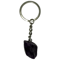 Rohes Mineral Amethyst Schlüsselanhänger - Spirituelle Verbindung und Schutz vor negativen Wesenheiten.