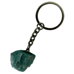 Amazonite Raw Mineral Keychain - Calming, Relieves Stress and Anxiety