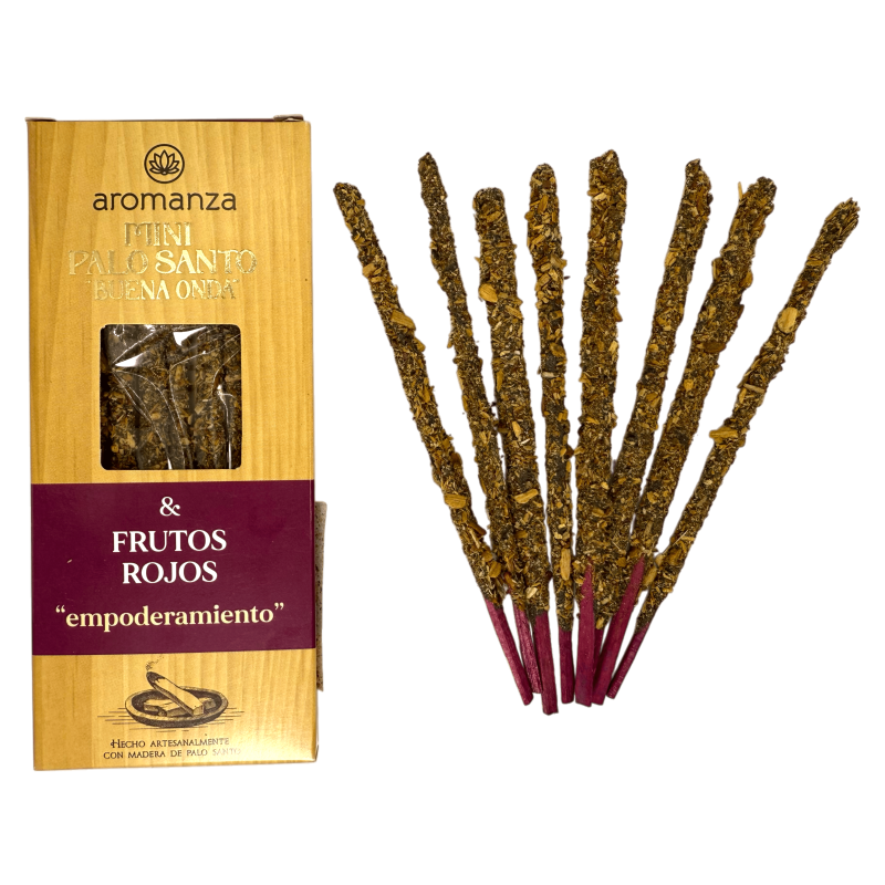 Mini Palo Santo Good Wave Encens Fruits Rouges Aromanza Argentina - 8 Fumées Durée 40min - Empowerment-Mini Encens Palo Santo Good Wave Aromanza Argentina-HOSTENATURA