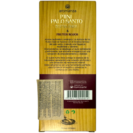 Mini Palo Santo Good Wave Red Fruits Rökelse Aromanza Argentina - 8 Röker 40 min varaktighet - Empowerment