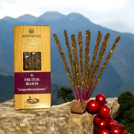 Mini Palo Santo Good Wave Incenso ai Frutti Rossi Aromanza Argentina - 8 Fumi durata 40min - Empowerment
