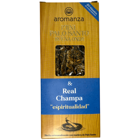 Mini Palo Santo Incense Good Wave Real Champa Aromanza Argentina - 8 Smokes 40min duration - Spirituality