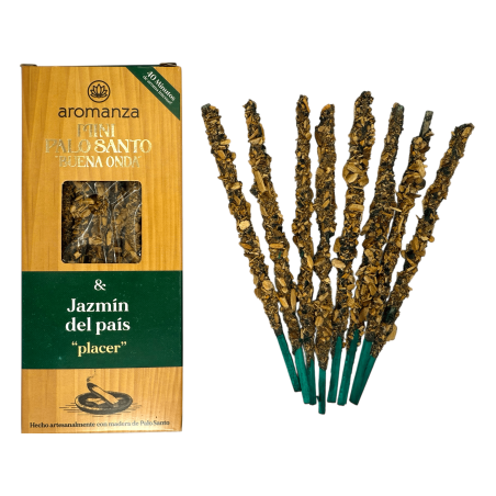 Mini Encens Palo Santo Good Wave Jasmin du pays Aromanza Argentina - 8 Fumées Durée 40min - Plaisir