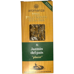 Mini Encens Palo Santo Good Wave Jasmin du pays Aromanza Argentina - 8 Fumées Durée 40min - Plaisir