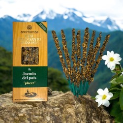 Mini Encens Palo Santo Good Wave Jasmin du pays Aromanza Argentina - 8 Fumées Durée 40min - Plaisir