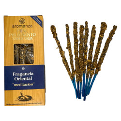 Mini Incenso Boa Onda Palo Santo Fragrância Oriental Aromanza Argentina - 8 Incensos 40min duração - Meditação