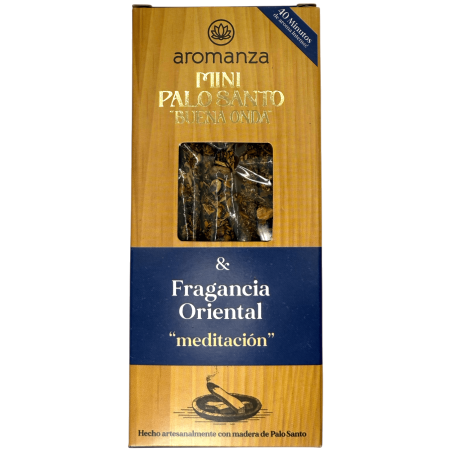 Mini Palo Santo Good Wave Rökelse Orientalisk Doft Aromanza Argentina - 8 Rökelse 40 min varaktighet - Meditation