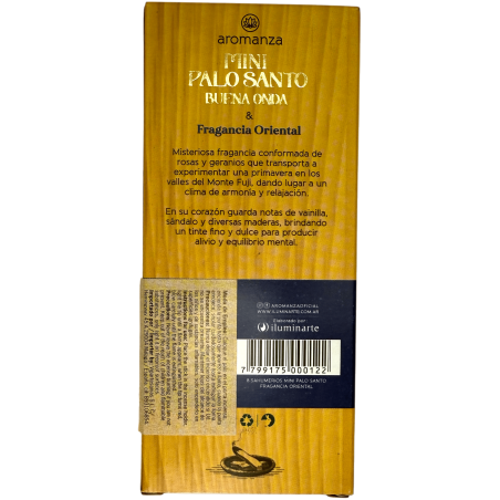 Mini Palo Santo Good Wave Tămâie Oriental Parfum Aromanza Argentina - 8 Tămâie 40min durată - Meditație
