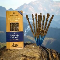 Mini Incenso Boa Onda Palo Santo Fragrância Oriental Aromanza Argentina - 8 Incensos 40min duração - Meditação