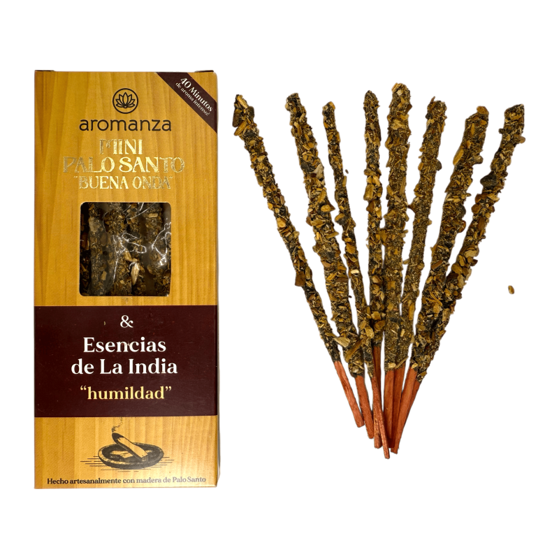 ミニパロサントグッドウェーブインセンスオブインドアロマンツァアルゼンチン - 8 Smokes 40分 - 謙虚さ-ミニパロサントグッドウェーブ香アロマンツァアルゼンチン-HOSTENATURA