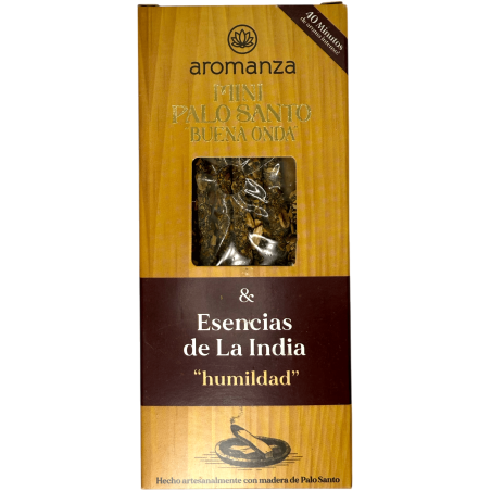 Incienso Mini Palo Santo Buena Onda Esencias de la India Aromanza Argentina - 8 Sahumerios 40min duración - Humildad