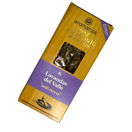 Mini Palo Santo Buona Onda Lavanda della Valle Incenso Aromanza Argentina - 8 Incensi durata 40min - Anti Stress