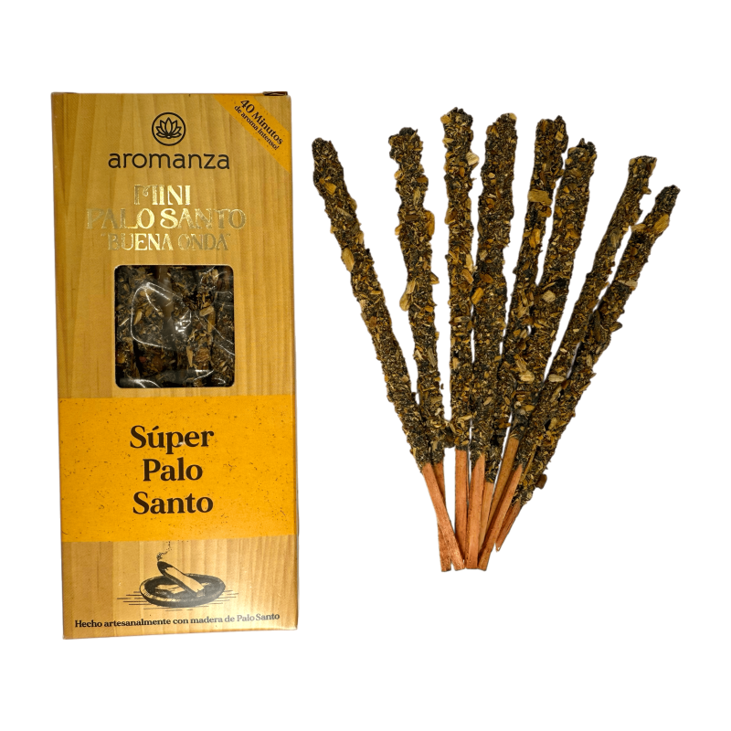 Mini Palo Santo Good Wave Super Palo Santo Rökelse Aromanza Argentina - 8 röker 40 min varaktighet-Mini Palo Santo Good Wave Rökelse Aromanza Argentina-HOSTENATURA