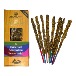 Mini Palo Santo Wierook Buena Onda Aromatische Variëteit Argentinië - 8 Sahumerios 40min duur - Buena Onda