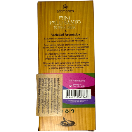 Mini Palo Santo Incense Buena Onda Aromatic Variety Argentina - 8 Sahumerios 40min duration - Buena Onda