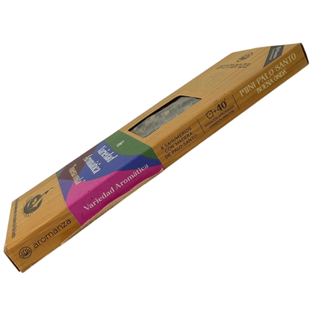 Mini Palo Santo Rökelse Buena Onda Aromatisk Sort Argentina - 8 Sahumerios 40 min varaktighet - Buena Onda