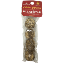 Esferas Mágicas Bienestar Aromanza Argentina - 4 bombitas defumación Gardenias, Geranios, Rosas, Almizcles, Sándalo y Jazmín