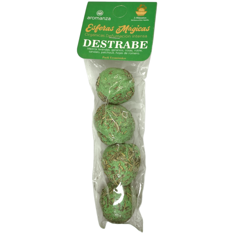 Esferas Mágicas Destrabe Aromanza Argentina - 4 bombitas defumación Lavanda, Geranios, Rosas, Roble, Sándalo, Pachulí y Romero-Esferas Mágicas Defumación Activada Aromanza Argentina Bolsita-HOSTENATURA
