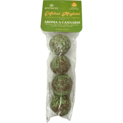 Esferas Mágicas Aroma a Cannabis Aromanza Argentina - 4 bombitas defumación Pachulí, Clavo Olor, Sándalo, Alcanfor, Estoraque