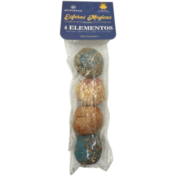 Esferas Mágicas 4 Elementos Aromanza Argentina - 4 bombitas defumación Fuego, Tierra, Aire y Agua