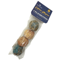 Esferas Mágicas 4 Elementos Aromanza Argentina - 4 bombitas defumación Fuego, Tierra, Aire y Agua