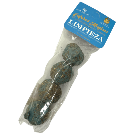 Aromanza Argentina Magic Cleansing Spheres - 4 Smoking Bombs Incense Resin, Benzoin and Eucalyptus Leaves