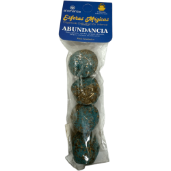 Esferas Mágicas Abundancia Aromanza Argentina - 4 bombitas Rosa, Geranio, Vainilla, Sandalo, Almizcle, Benjuí y Palo Santo