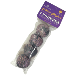 Esferas Mágicas 7 Poderes Aromanza Argentina - 4 bombitas Vainilla, Frutilla, Naranja, Frutos Rojos, Menta, Salvia y Palo Santo