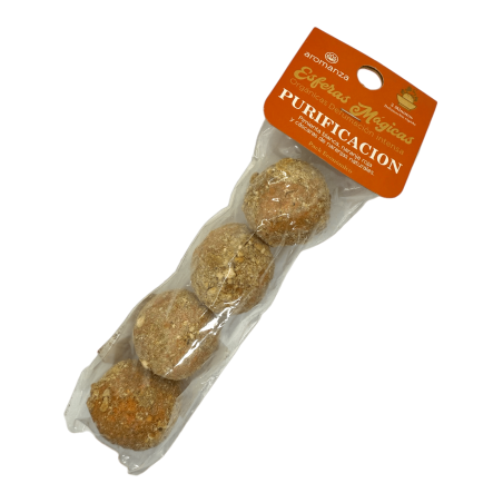 Aromanza Argentina Magic Purification Spheres - 4 bombes fumantes de poivre blanc, d’orange rouge et d’écorce d’orange